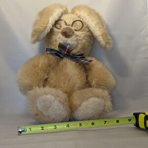Vintage Gund Bunny Rabbit Plush 11 inch Stuffed Animal Glasses Semore